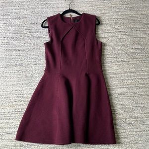 Ted Baker Amelia A-Line Skater Dress in Maroon